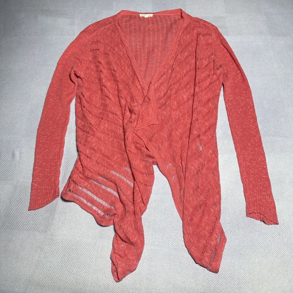 Eileen Fisher Linen Cotton Blend Open Draped Cardigan Women's Size Medium